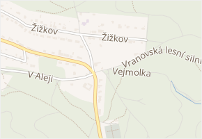 Lesní v obci Vranov - mapa ulice
