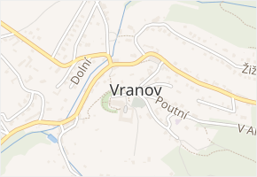 V zahradě v obci Vranov - mapa ulice
