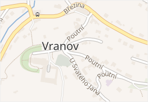 Vranov v obci Vranov - mapa části obce