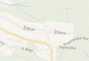 Žižkov v obci Vranov - mapa ulice