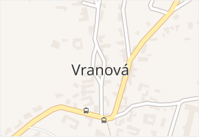 Vranová v obci Vranová - mapa části obce
