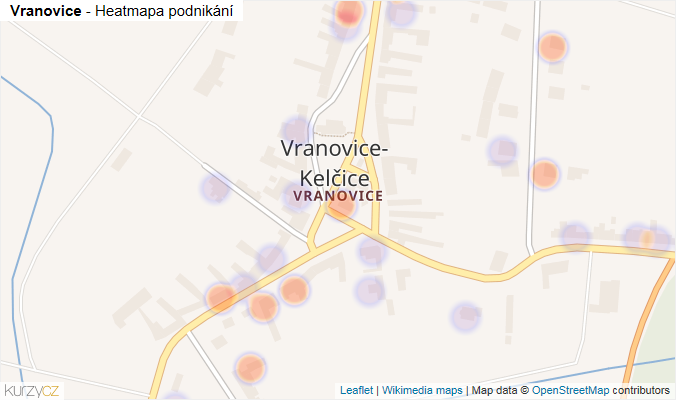 Mapa Vranovice - Firmy v části obce.