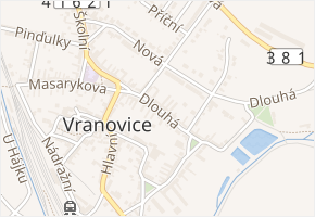 Dlouhá v obci Vranovice - mapa ulice