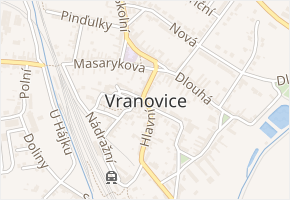 Nad Dolinami v obci Vranovice - mapa ulice