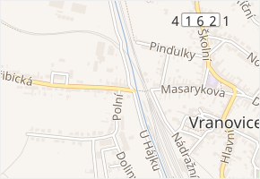 Přibická v obci Vranovice - mapa ulice