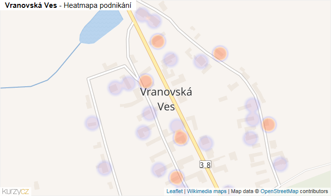 Mapa Vranovská Ves - Firmy v části obce.
