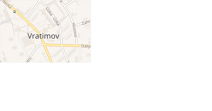 Frýdecká v obci Vratimov - mapa ulice