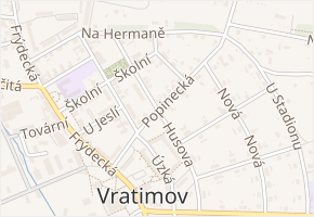 Husova v obci Vratimov - mapa ulice