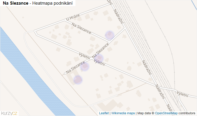Mapa Na Slezance - Firmy v ulici.