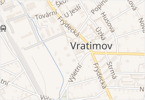 U Společenského domu v obci Vratimov - mapa ulice