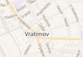 Úzká v obci Vratimov - mapa ulice