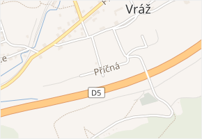 Příčná v obci Vráž - mapa ulice