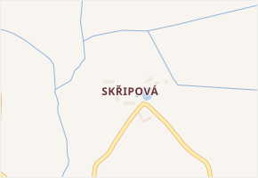 Skřipová v obci Vrbice - mapa části obce