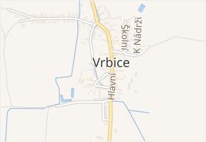 Hlavní v obci Vrbice - mapa ulice