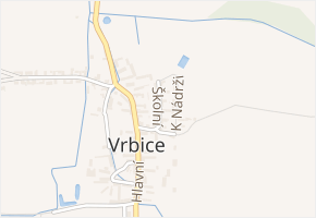 Školní v obci Vrbice - mapa ulice