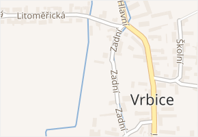 Zadní v obci Vrbice - mapa ulice