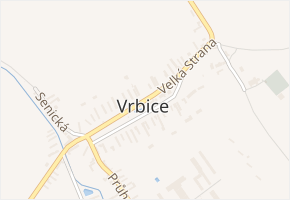 Malá Strana v obci Vrbice - mapa ulice