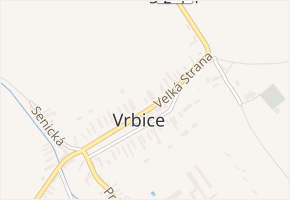 Velká Strana v obci Vrbice - mapa ulice