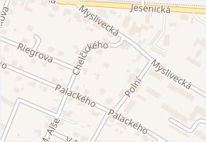 Chelčického v obci Vrbno pod Pradědem - mapa ulice