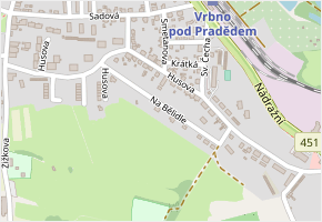 Na Bělidle v obci Vrbno pod Pradědem - mapa ulice