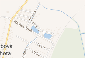 Příčná v obci Vrbová Lhota - mapa ulice