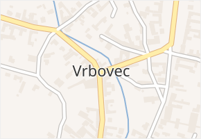 Vrbovec v obci Vrbovec - mapa části obce