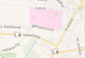 Bělopotocká v obci Vrchlabí - mapa ulice