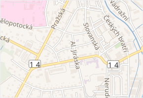 Bož. Němcové v obci Vrchlabí - mapa ulice