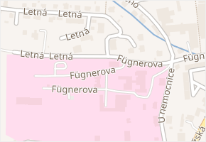 Fügnerova v obci Vrchlabí - mapa ulice