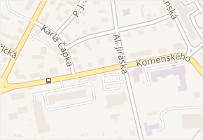 Komenského v obci Vrchlabí - mapa ulice