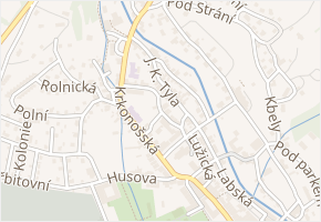 Krakonošova v obci Vrchlabí - mapa ulice