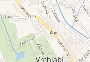 Krkonošská v obci Vrchlabí - mapa ulice