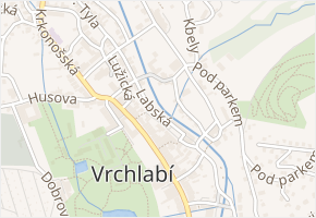 Labská v obci Vrchlabí - mapa ulice