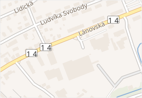 Lánovská v obci Vrchlabí - mapa ulice