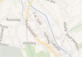 Lužická v obci Vrchlabí - mapa ulice