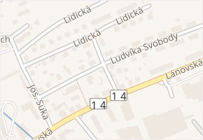 Petra Bezruče v obci Vrchlabí - mapa ulice