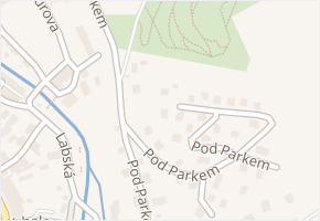Pod parkem v obci Vrchlabí - mapa ulice