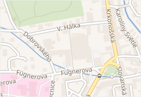 V. Hálka v obci Vrchlabí - mapa ulice