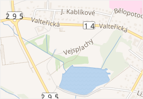 Vejsplachy v obci Vrchlabí - mapa ulice