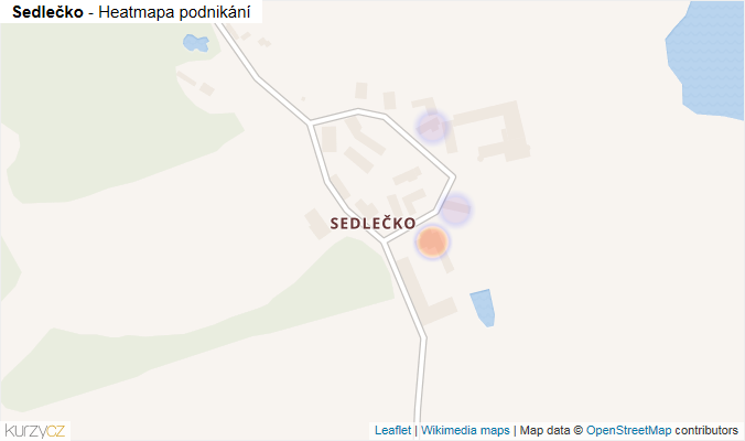 Mapa Sedlečko - Firmy v části obce.