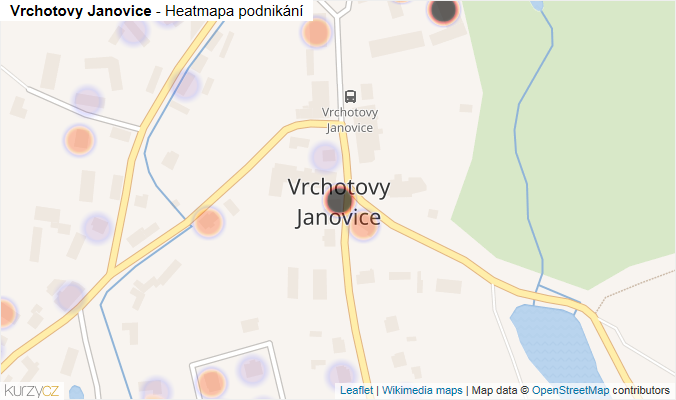 Mapa Vrchotovy Janovice - Firmy v části obce.