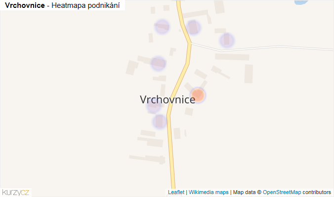 Mapa Vrchovnice - Firmy v části obce.