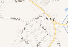 Husova v obci Vrdy - mapa ulice