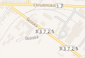 Školská v obci Vrdy - mapa ulice