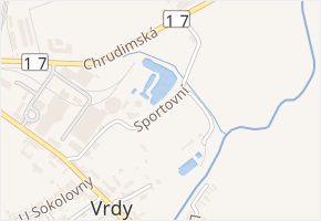 Sportovní v obci Vrdy - mapa ulice