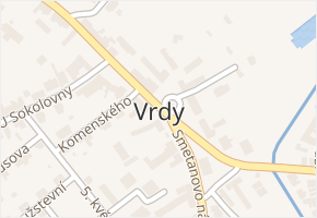 Vrdy v obci Vrdy - mapa části obce