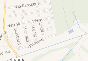 Lesní v obci Vřesina - mapa ulice