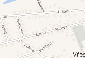 Na Panském v obci Vřesina - mapa ulice
