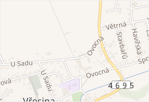 Ovocná v obci Vřesina - mapa ulice