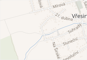 Průkopnická v obci Vřesina - mapa ulice
